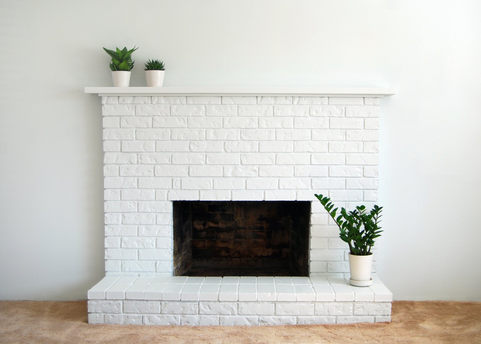 White Brick Fireplace